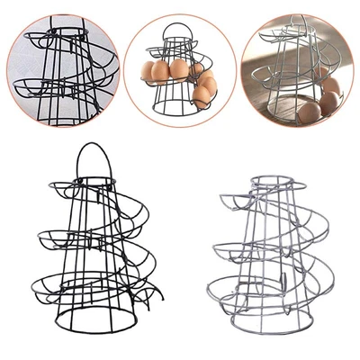 £8.65 • Buy Kitchen Storage Spiral Helter Skelter Egg Holder Stand Rack Holds Up To 18 Eggs