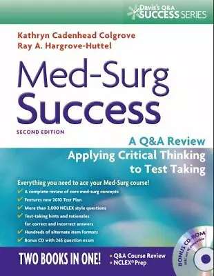 Med-Surg Success: A Q&A Review Applying Critical Thinking To Test Taking (Davis' • $11.49