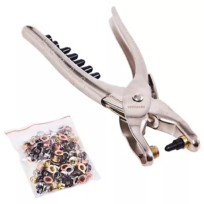 AMTECH Eyelet Plier Punch Tool DIY Hole Maker Leather Craft Kit With Eyelets • £9.39