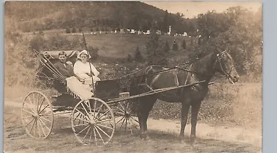 HORSE-DRAWN BUGGY La Crosse Wi Real Photo Postcard Rppc Wisconsin History • $17.65