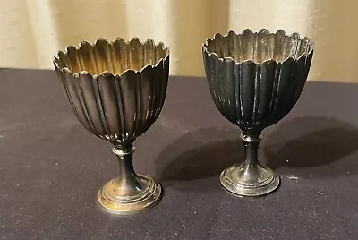 Elegant Silver Metal “Egg Holders” Set Of 2 • $14.99