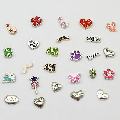 20-100pcs Quality Floating Locket Charm Living Memory Lockets DIY Fitting • £6.98