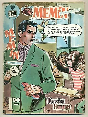 MEMIN PINGUIN #334 Derechos Humanos Mexican Comic 1970 • $9