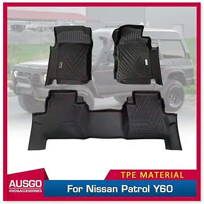 AUSGO 5D TPE Floor Mats For Nissan Patrol Y60 GQ 1988-1997 Door Sill Covered • $229.99