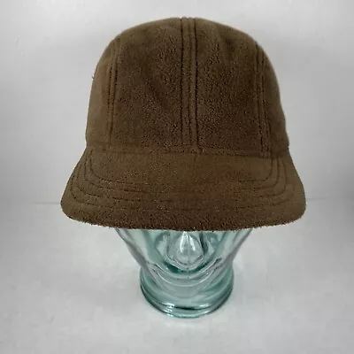 Vintage Woolrich Fleece Duckbill Cap Hat Brown Wood Size L/XL 4 Panel Warm Rare • $68.99