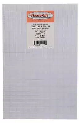 Clearprint 11  X 17  1000H Design Vellum Sheets With Printed Fade-Out 10x10 G... • $24.37