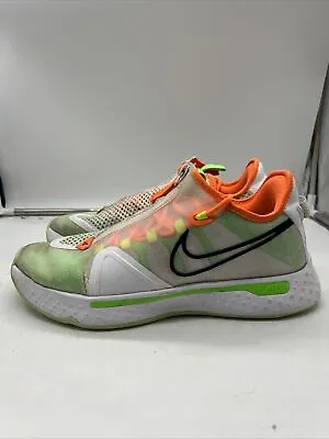 Nike CD5078-100 White GX Gatorade PG 4 Green & Orange Mens Size 11 • $29.99