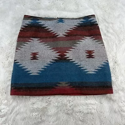 American Eagle Tribal Aztec Navajo Print Mini Skirt Women Size 0 Multicolor • $16.88