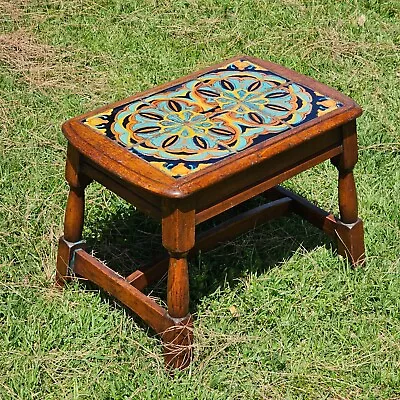 Taylor Tile Co. Mission Arts & Crafts Spanish 6 Tile Top Side Table 1930s • $600