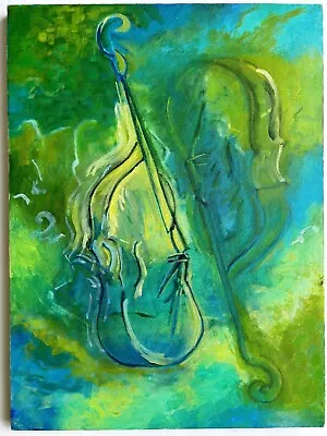 Artist Lawless - Signed Original Oil On Canvas  Two Violins  • $150