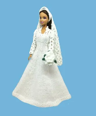 £2.99 • Buy Knitting Pattern 224: Barbie 12  Doll/ Kate M Wedding Bride Dress, Veil, Bouquet