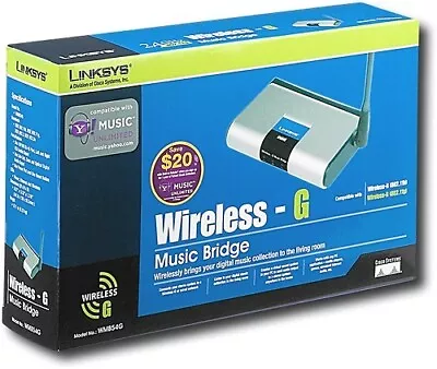 NEW Linksys Wireless-G Music Bridge WMB54G Factory-Sealed • $36.45