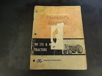 Massey Ferguson MF175 Tractors Operator's Manual • $22.25