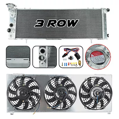 Aluminum Radiator + Shroud Fan Relay Kit For 1991-2001 Jeep Cherokee XJ Comanche • $168.99