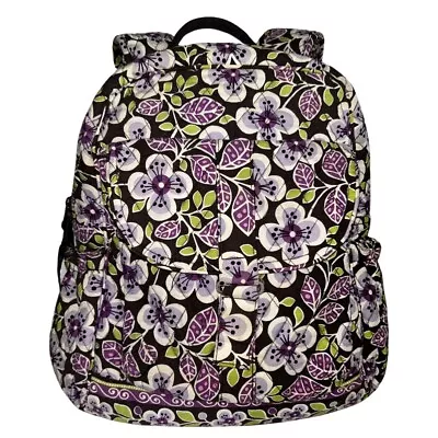 Vera Bradley Purple Petals Backpack Handbag Book Bag Floral Pattern • $32