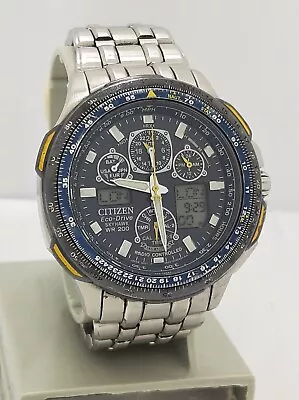 Citizen Eco Drive Mens Blue Angels Skyhawk Radio Controlled Watch JY0040-59l • £108