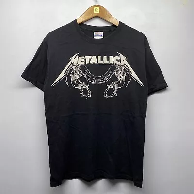 Metallica Shirt Mens Medium Black Rock Band Tee Album Tour Concert Graphic Y2K • $4.77