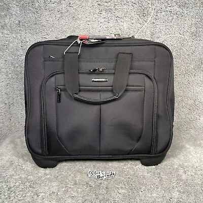 Samsonite 17.3  Laptop Wheeled Business Case Carry-On Bag Black *NWT • $79.90