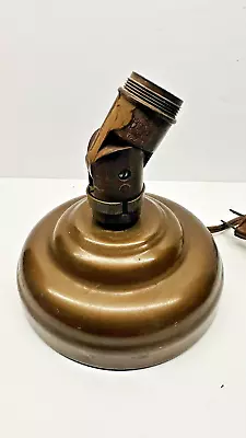 Vintage Round Wall Hanging Industrial Adjustable Lamp 5.75  Diameter. • $26