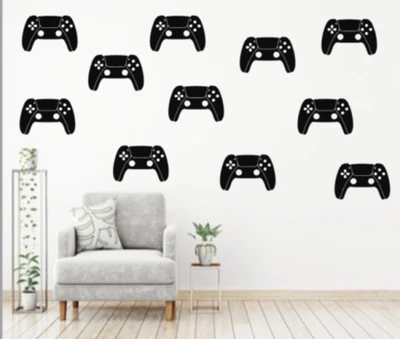 £6.99 • Buy 8 Gamer Xbox PS4 PS5 Gaming Controller Kids Bedroom Wall Vinyl Stickers
