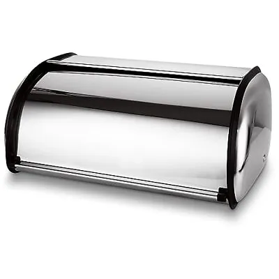 Roll Top Bread Bin Stainless Steel Bread Box Silver Kitchen Bread Storage B... • $45.18