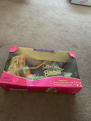 NEW Vtg 1995 Sea Pearl Mermaid Barbie Doll 13940 Hills Special Not So Mint Box • $44.99