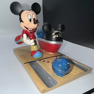 Mickeys All Star Lanes Resin Figurine Mickey Bowling • $40