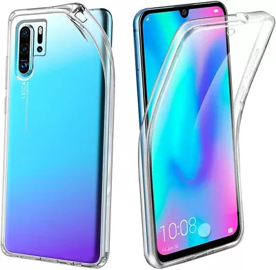 For Huawei P30 Pro Case 360 Shockproof Clear Front And Back Gel Case Cover  • £3.59