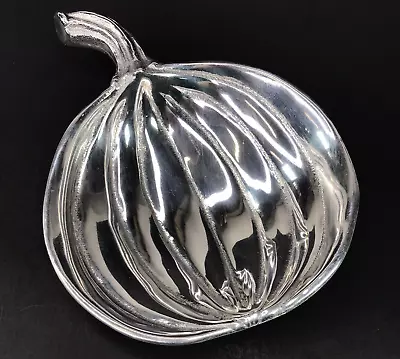 Mariposa Pumpkin Dish Brillante Aluminum Ware Silver Metal Candy Halloween Fall • $19.99