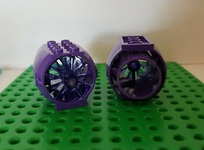 Lego Jet ENGINE Set Of 2 Trans Purple Propeller Airplane Space Minifigure Boat • $10