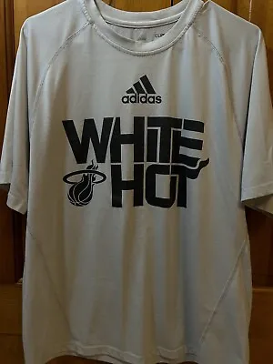 Miami Heat Adidas White Hot T-Shirt White Medium • $5