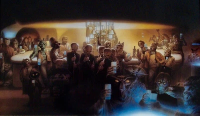 $300 • Buy STAR WARS MOS ESLEY CANTINA Poster 1996 TSUNEO SANDA 24x36 NM Rolled