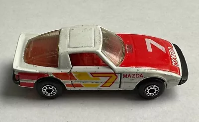 Vintage Matchbox Superfast Mazda RX7 White Red Die Cast • $10