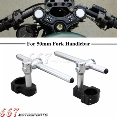 $119.99 • Buy Sport Bike Motorcycle Adjustable Higher Raised Riser Clip Ons 7/8 Inch Handlebar