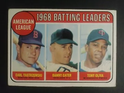 1969 Topps # 1  A.L. Batting Leader Carl Yastrzemski Baseball Card • $5.99