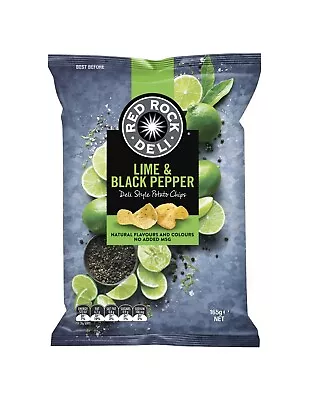 Red Rock Chip Lime Pepper 165g • $7.95
