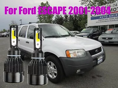 LED ESCAPE 2001-2004 Headlight Kit H4/9003 6000K White CREE Bulbs HI/Low Beam • $25.96