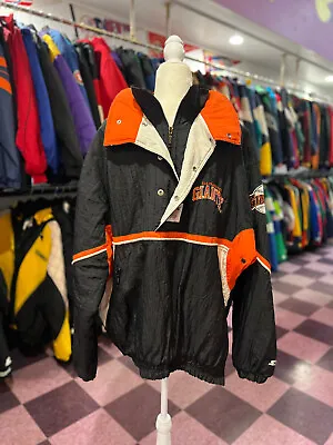 Vintage MLB Starter Jacket San Francisco Giants Black/Orange  Pullover  XL • $125