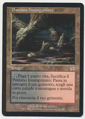 MTG Magic The Gathering ITALIAN Onslaught Bloodstained Mire MP Moderate Play!! B • $39.99