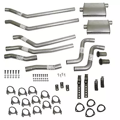 Summit Exhaust System Header-Back 2.50   Split Rear Steel Fits Dodge B-Body • $420.29