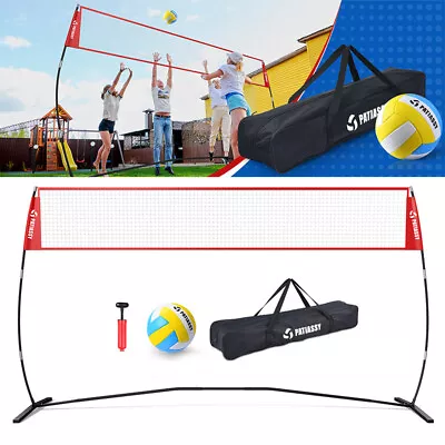 14FT Portable Volleyball Tennis Net Set For Outdoor/Indoor W/ Carry Bag + Stand • $105.65