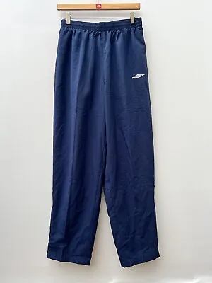 Vintage Umbro Joggers Navy Blue Bottoms Sports Casual Netted 00s Size XL • £16.19