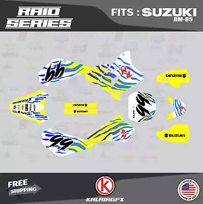 Graphics Kit For Suzuki RM85 (2001-2023) RM 85  Raid Series - BLUE • $54.99