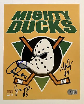 Mighty Ducks Signed 8x10 Photo - 3x Cast Signed - Beckett COA Autograph • $29.95