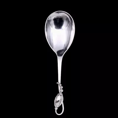 Georg Jensen. Silver Compote Spoon 161 - Blossom / Magnolia. • $532