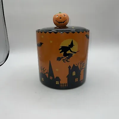Hallmark Halloween Witch Owl Pumpkin Top Ceramic Cookie Jar  Treat Jar RARE • $39.60