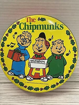 Alvin And The Chipmunks Christmas Vintage Tin Box 1984 Cheinco • $9.97