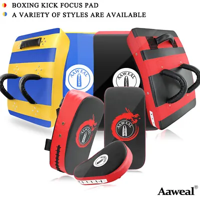 Muay Thai Kick Pad Strike Shield MMA Focus Punching Mitts Boxing Training Target • $18.04