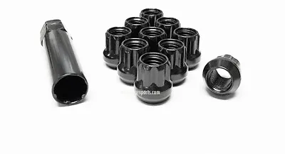 10x Lug Nuts Tuner Spline Acorn Open End 12x1.75 Black Most Ford Navigator F150 • $22.99