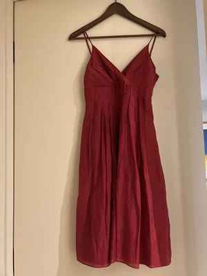 $12 • Buy Silk/cotton Red Cocktail Dress, Miss Shop, Size 8 (fits 6)